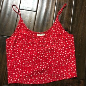 Billabong Red Floral Crop Top